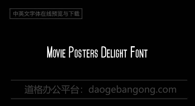 Movie Posters Delight Font