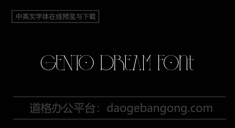 GENTO DREAM Font
