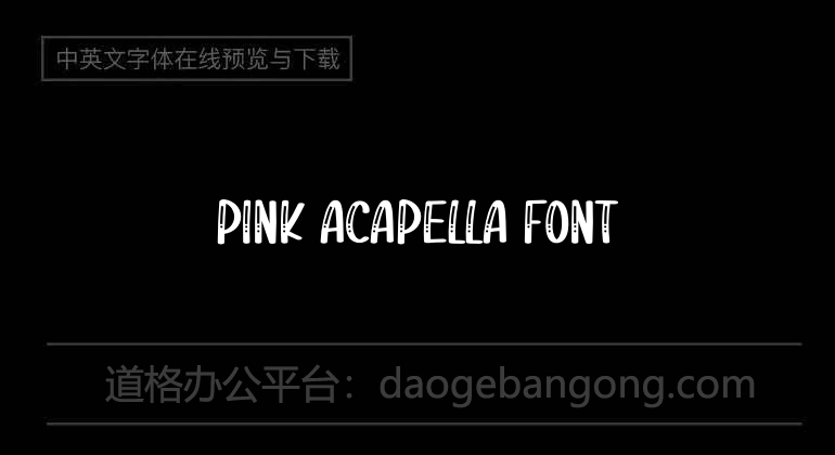 Pink Acapella Font