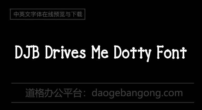 DJB Drives Me Dotty Font