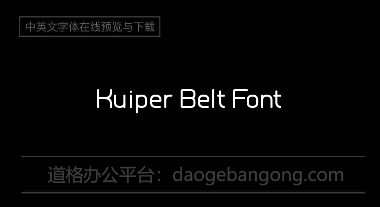 Kuiper Belt Font