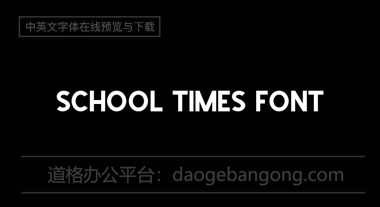 School Times Font