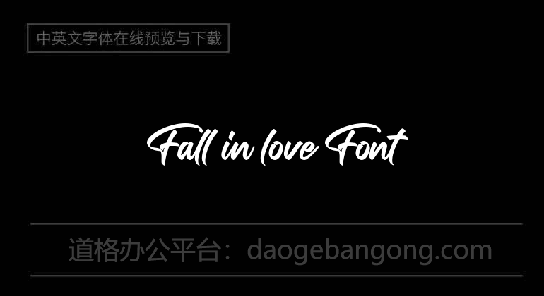 Fall in love Font