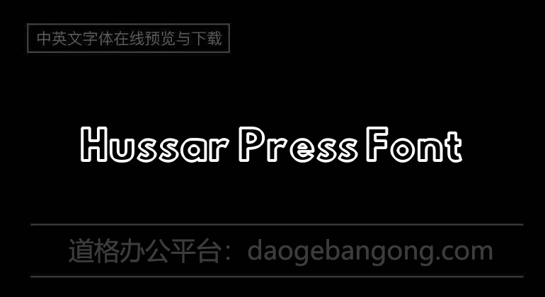 Hussar Press Font