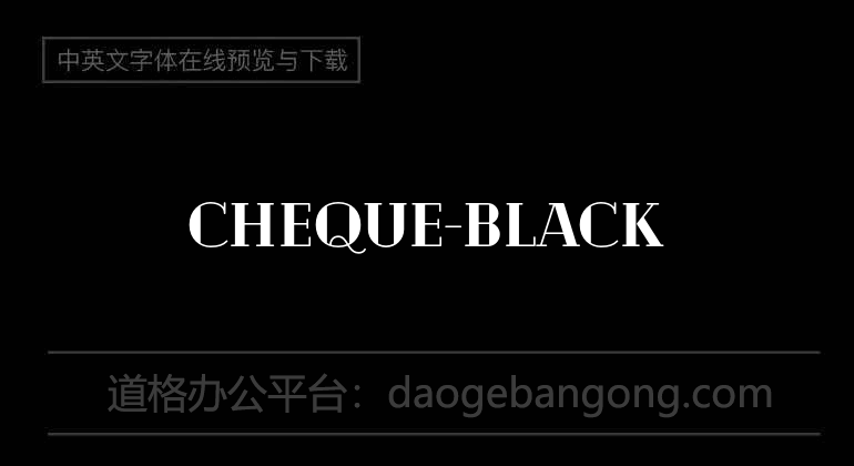 Cheque-Black