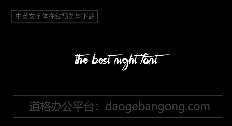 The Best Night Font