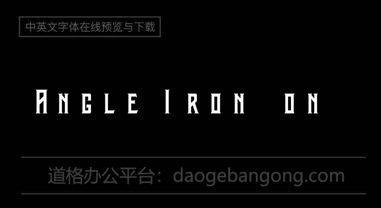 Angle Iron Font