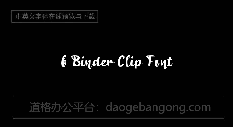 b Binder Clip Font