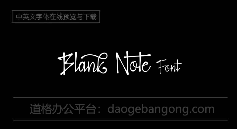 Blank Note Font