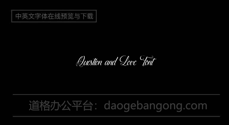 Question and Love Font