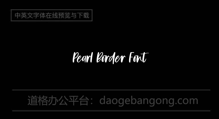 Pearl Border Font