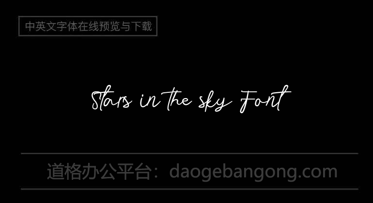 Stars in the sky Font