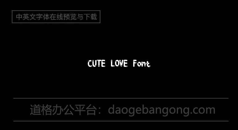 CUTE LOVE Font