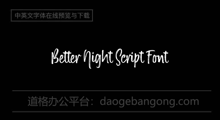 Better Night Script Font