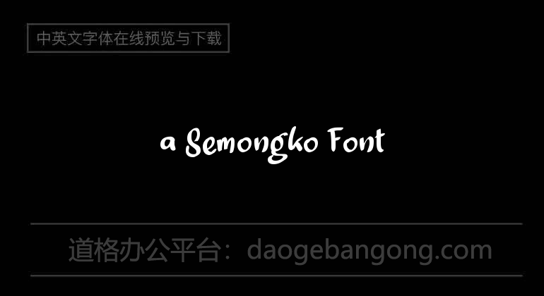 a Semongko Font