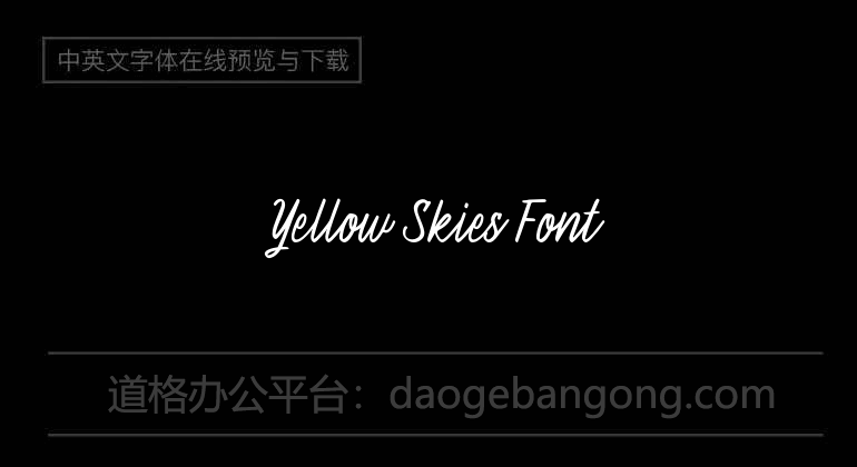 Yellow Skies Font