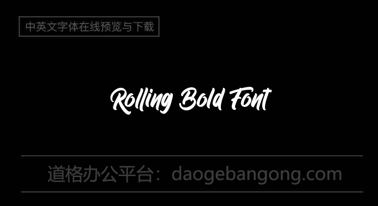 Rolling Bold Font