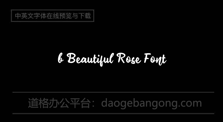 b Beautiful Rose Font