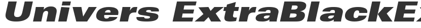 Univers ExtraBlackExt Italic