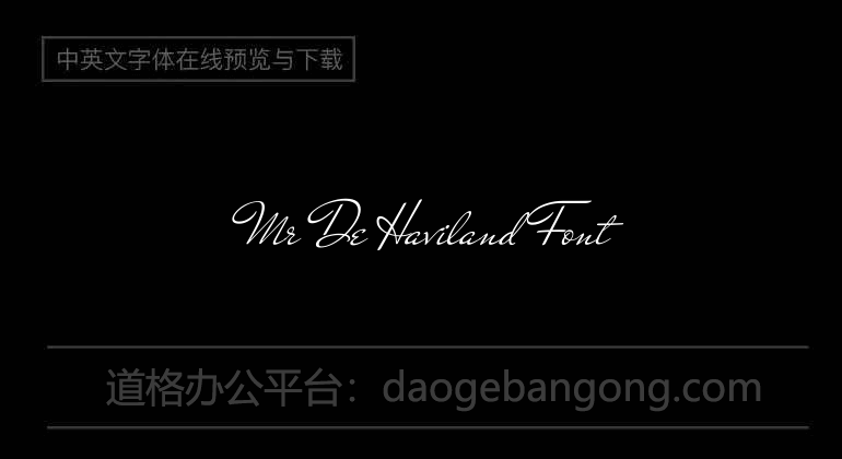 Mr De Haviland Font