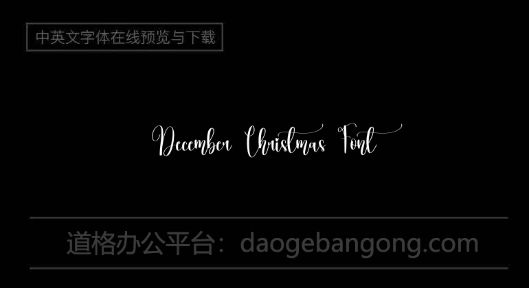 December Christmas Font