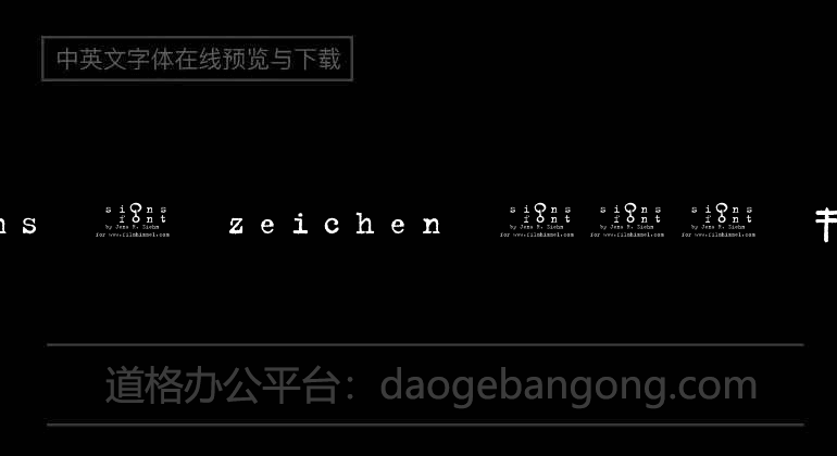 signs - zeichen 2.0 Font