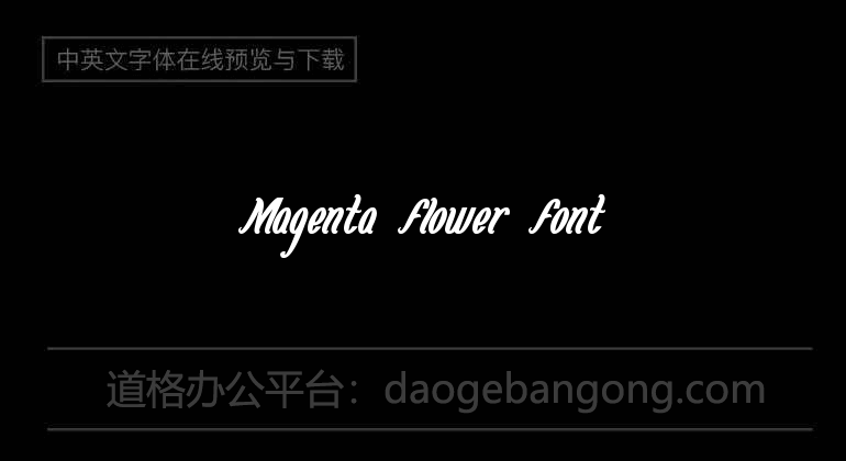 Magenta Flower Font