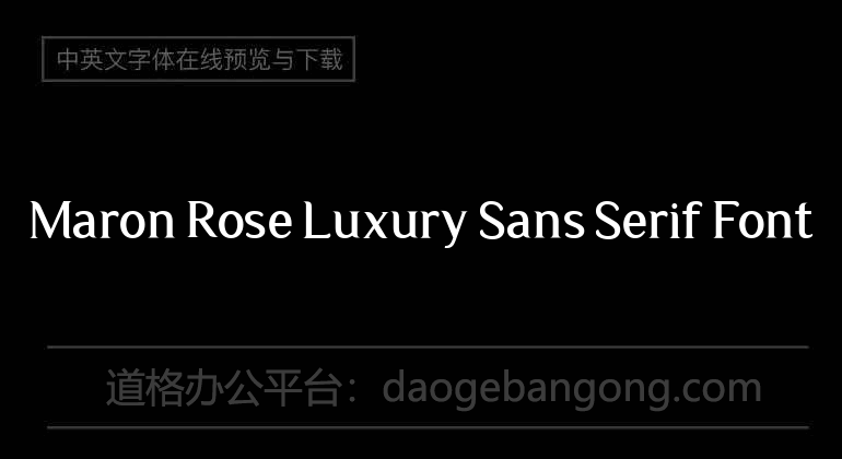 Maron Rose Luxury Sans Serif Font