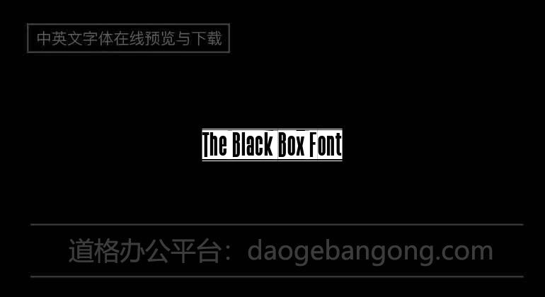 The Black Box Font
