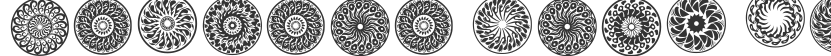 Mandala Clip Art Font