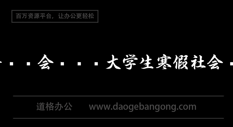 实习报告——会计专业大学生寒假社会实践报告