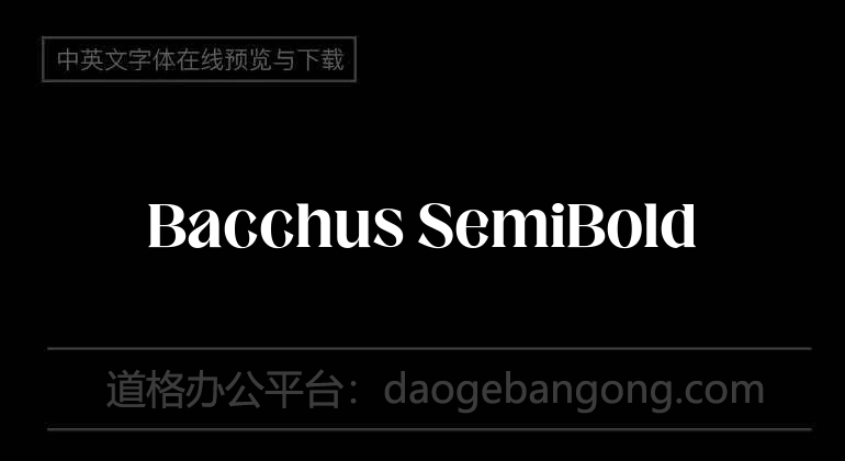 Bacchus SemiBold