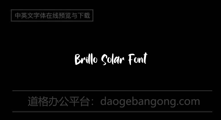 Brillo Solar Font