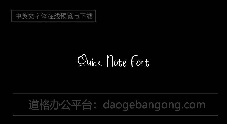 Quick Note Font