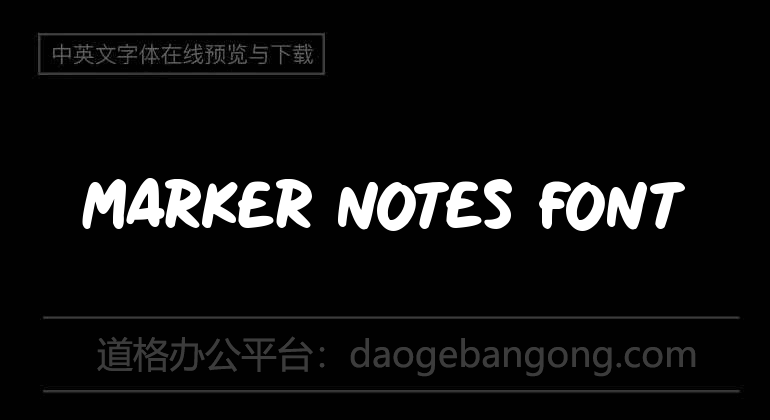 Marker Notes Font