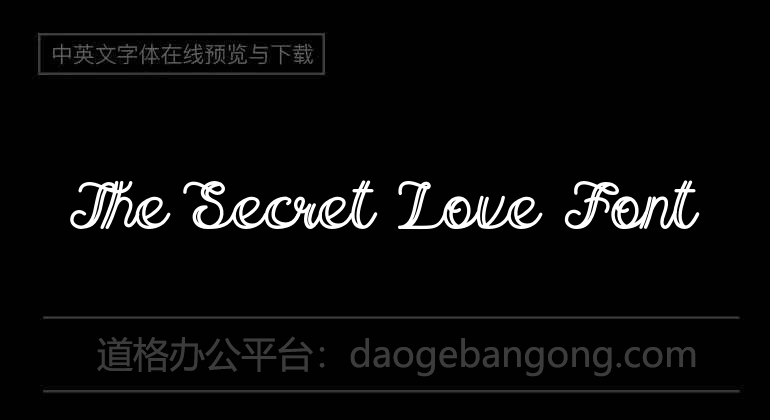 The Secret Love Font