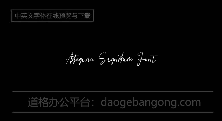 Astagina Signature Font