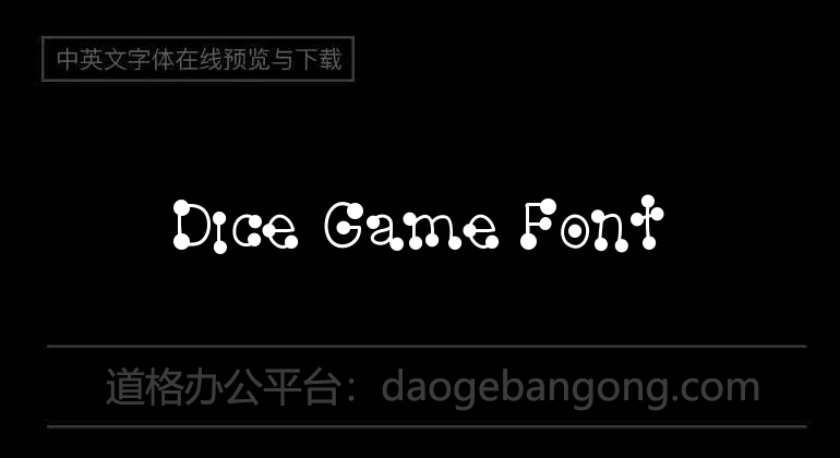 Dice Game Font