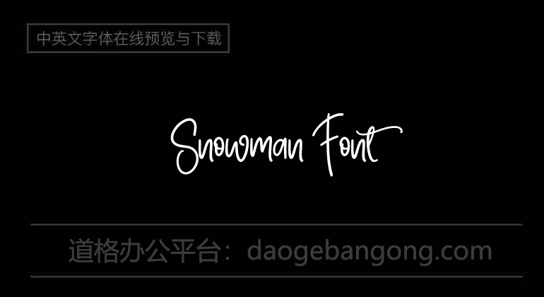 Snowman Font