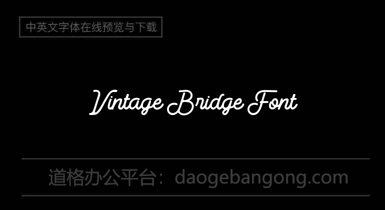 Vintage Bridge Font