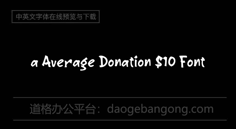 a Average Donation $10 Font