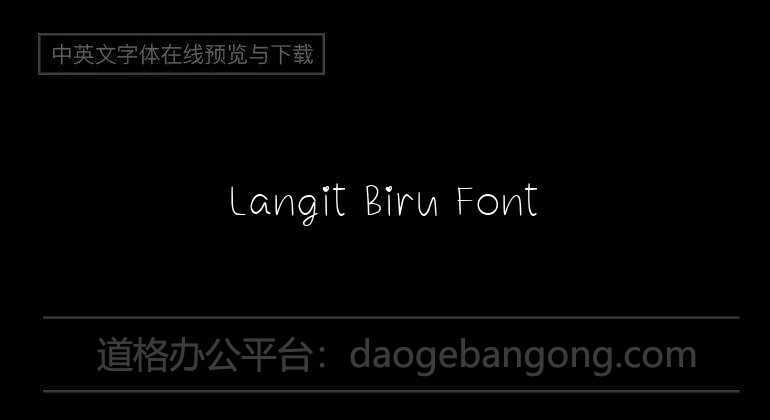 Langit Biru Font