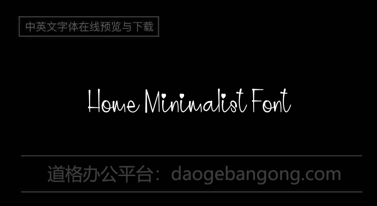 Home Minimalist Font