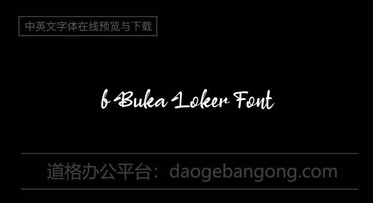 b Buka Loker Font