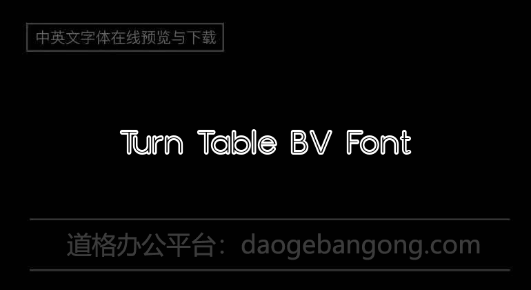 Turn Table BV Font