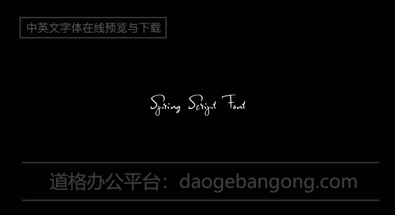Spring Script Font