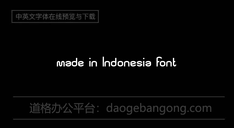 made in Indonesia Font