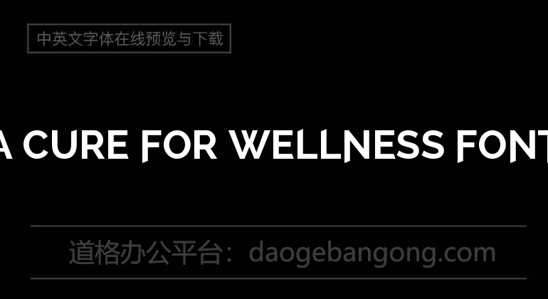 A Cure For Wellness Font