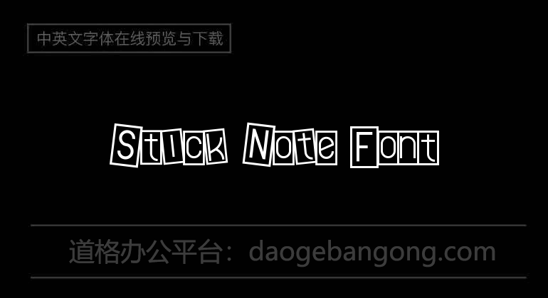 Stick Note Font