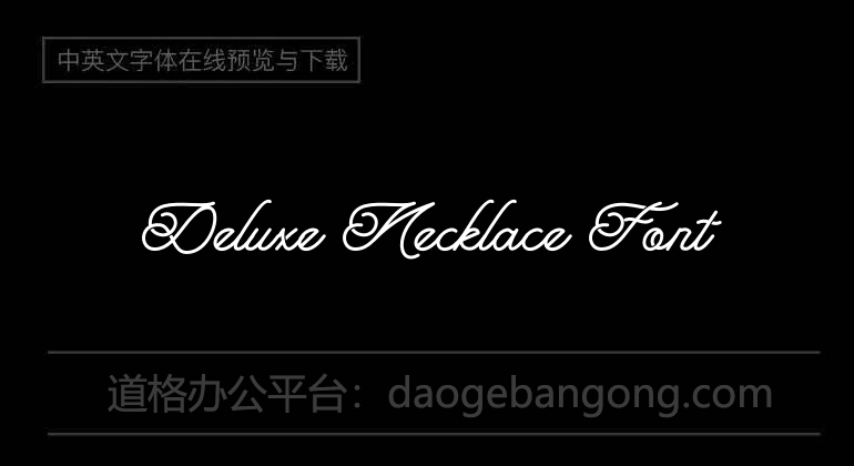 Deluxe Necklace Font